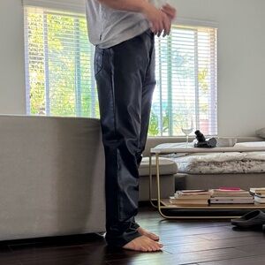 Versace collecrion leather pants (34)